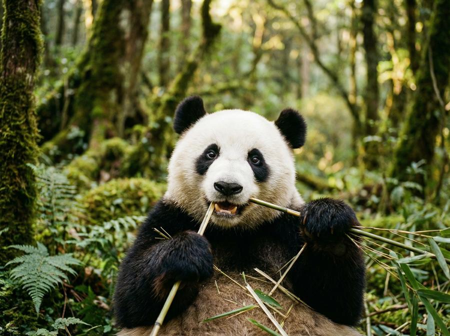 海角网熊猫视频教程 大熊猫竹林觅食行为